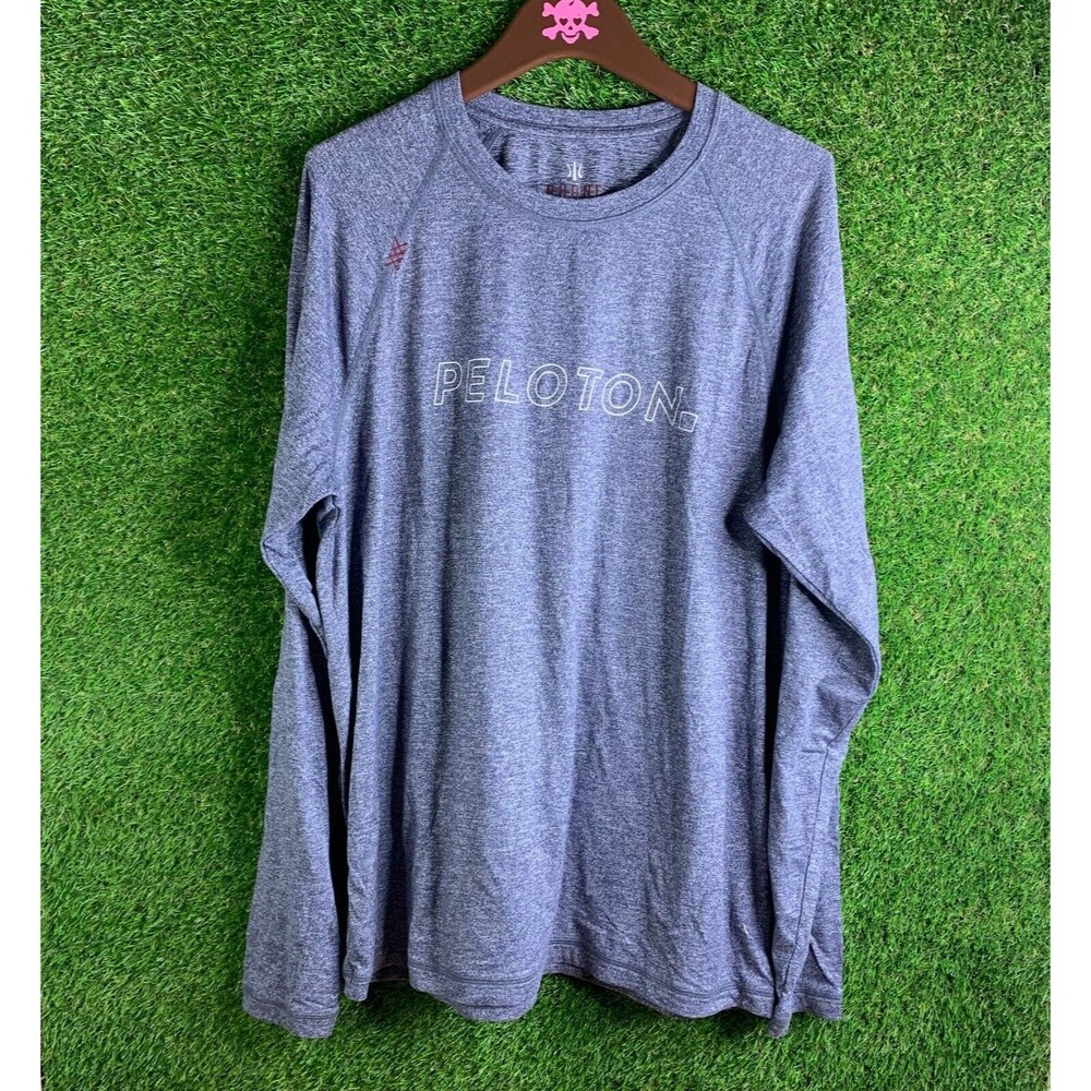 Rhone x Peloton Men's Large Long Sleeve Athletic Stretch T Shirt Gray Tee